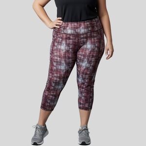 😍SHOW SPECIAL PRO PLAYER Burgundy and Grey Leggings 7/8 size 2X